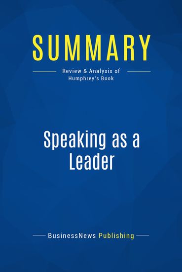 Speaking-as-a-Leader